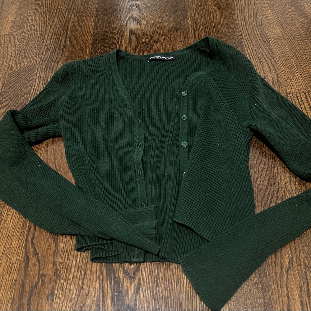 dark green brandy melville cardigan!